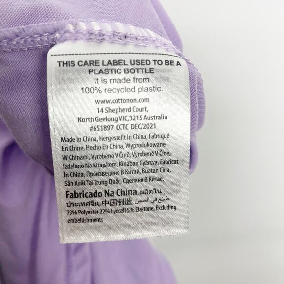 Body Cotton On Womens Gym T Shirt Large Purple Round Neck Relaxed NWT - Picture 9 of 10